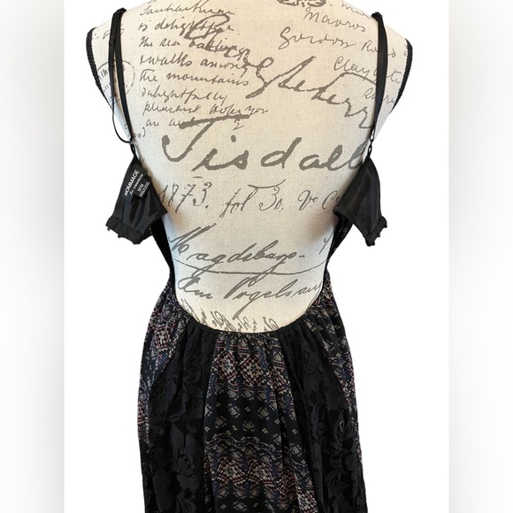 Hommage Los Angeles Sexy Maxi Boho Cut Out Dress Lace Multicolored Medium EUC - Picture 7 of 16